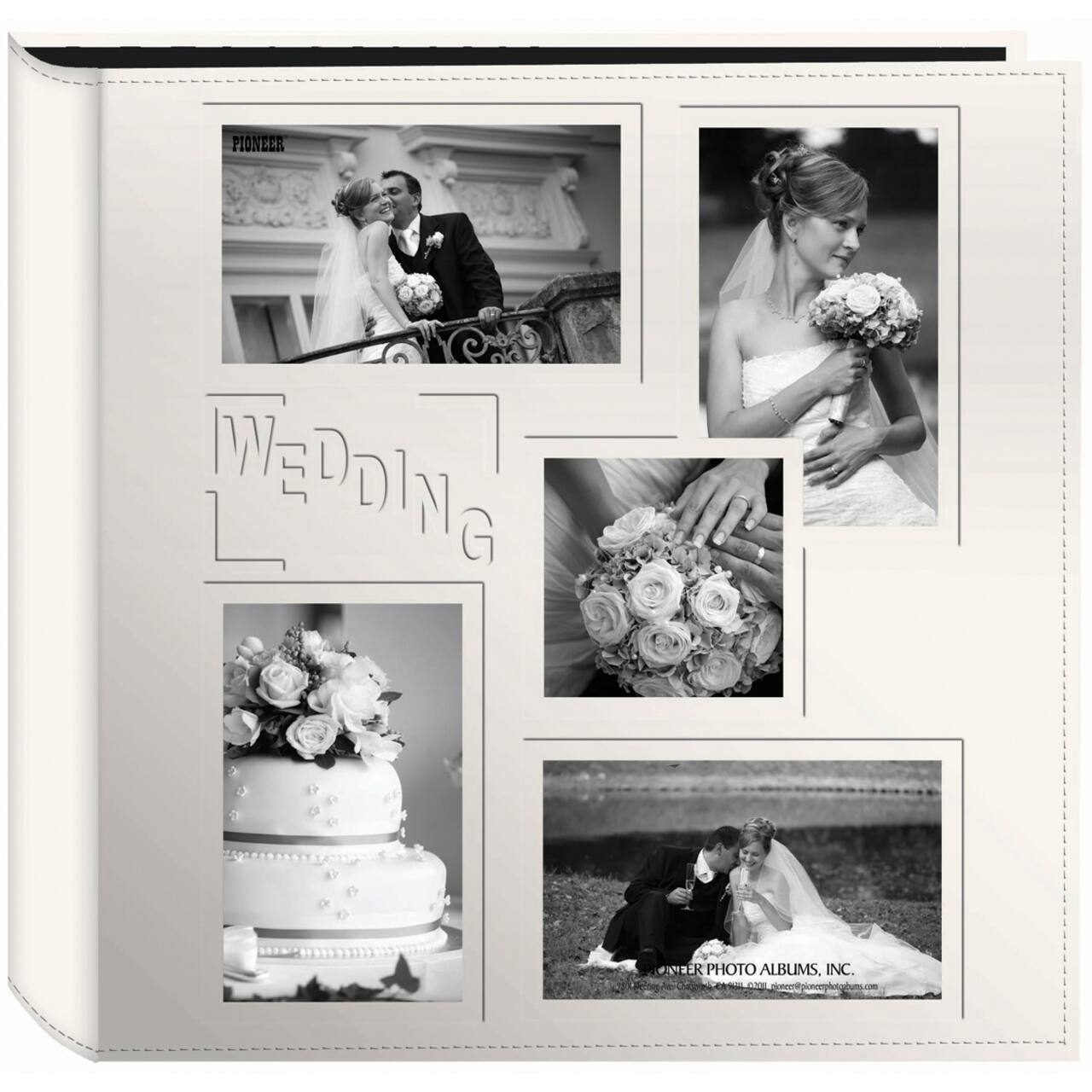 Pioneer® Wedding 5-Up Sewn Embossed Collage Frame Photo Album
